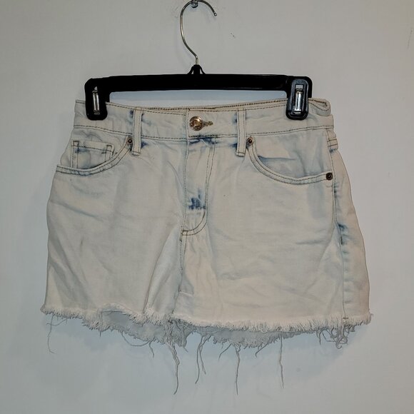 Wild Fable Acid Washed, Bleached White Jean Shorts Raw Hem W26 - Picture 1 of 5